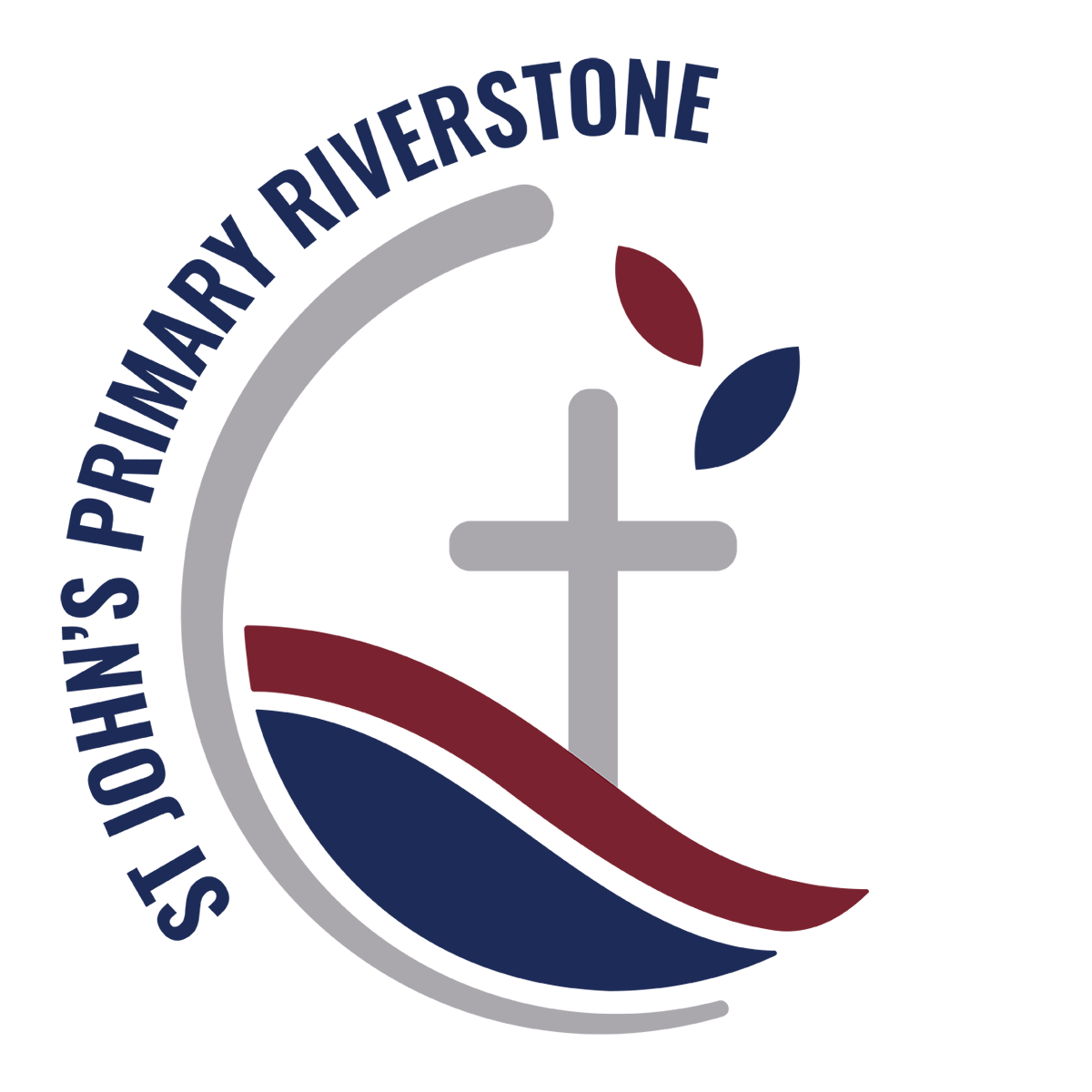 The school crest of St John's Primary School Riverstone